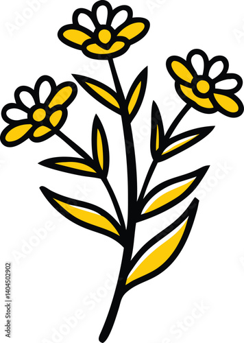 Borage, Yarrow, Coreopsis, Cornflower, Verbena, Allium, Alstroemeria, Bellflower, Bougainvillea, Bouvardia, flower logo icon