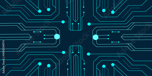 Technology screen with abstract high speed Global connection Server room background. 