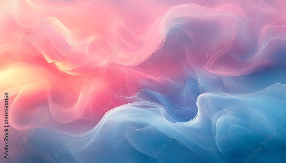 Obraz premium Abstract Smoke Flow, Pastel Colors