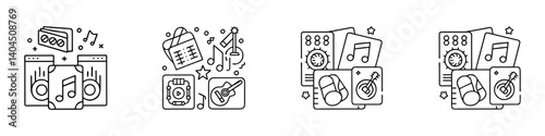 movie camera icon, movie camera line art - simple line art of movie camera, perfect for movie camera logos and icons