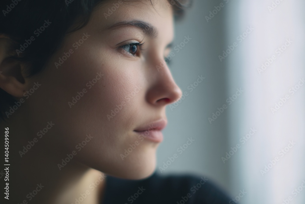 capture minimalistic portrait of person against softly blurred background to emphasize subject focus capture minimalistic portrait of person against softly blurred background to emphasize subject focus