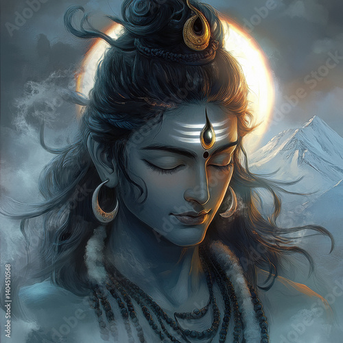 Wallpaper Mural Lord shiva in the meditation Torontodigital.ca