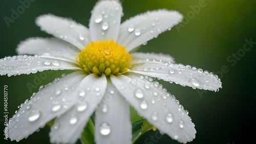 daisy with dew drops