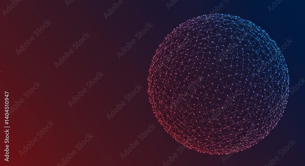 3d network sphere with interconnected nodes against dark backdrop 3d network sphere with interconnected nodes against dark backdrop