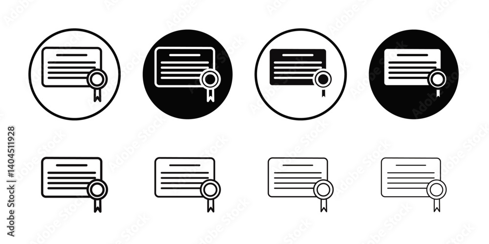 Diploma icon Flat simple outline set Diploma icon Flat simple outline set