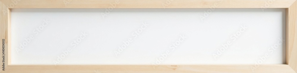 Obraz premium Simple wooden frame, pristine white canvas Minimalist design, clean background , background, minimal