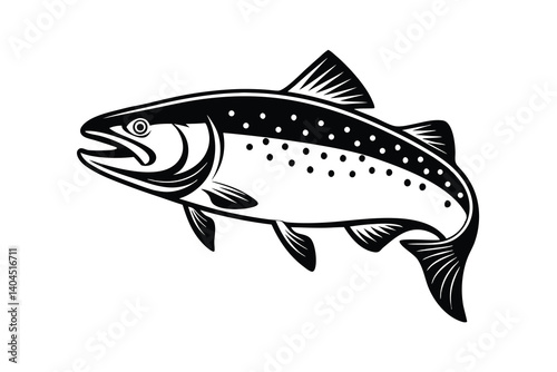 Apache trout vector Silhouette, apache trout illustration, fish vector icon
