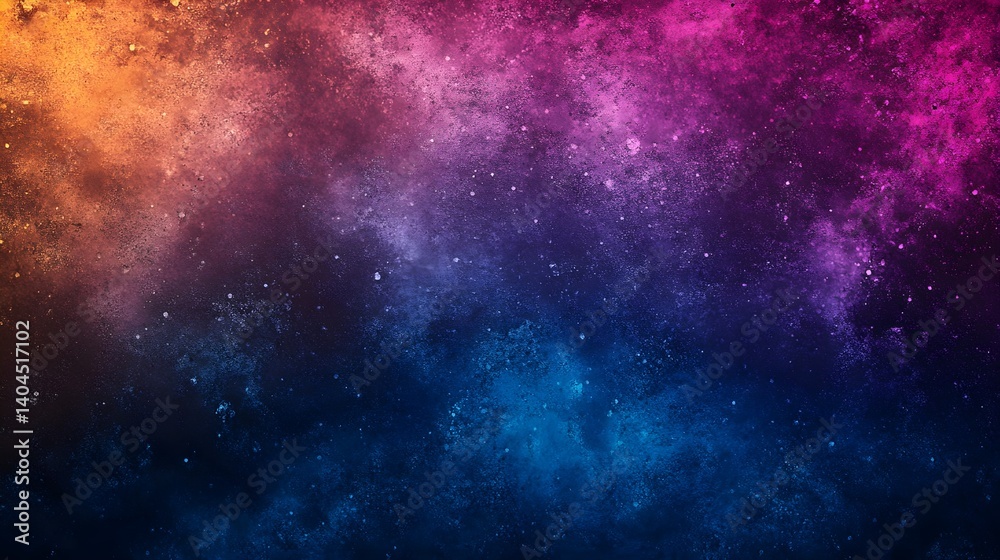 Fototapeta premium Abstract Dark Glowing Neon Blue-Purple-Orange Gradient Texture