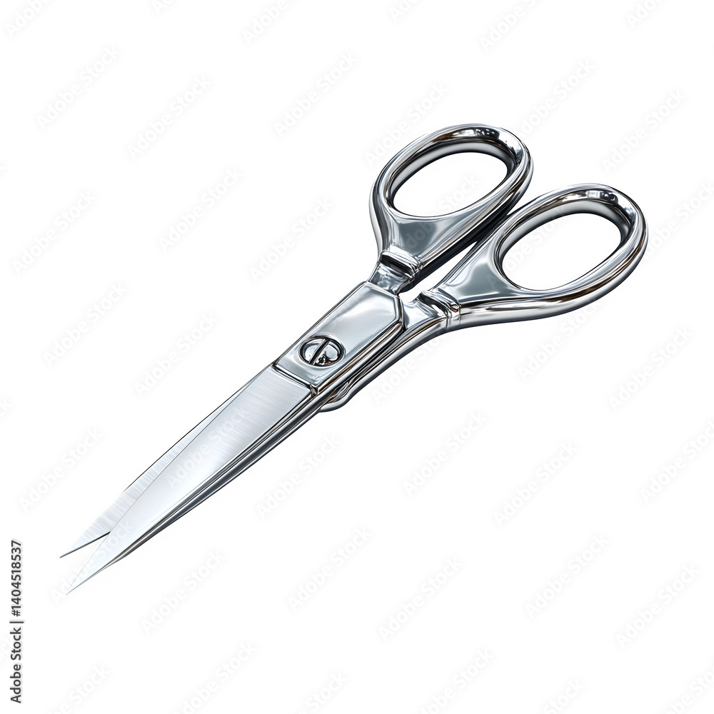 Obraz premium • Pair of scissors slightly open isolated on transparent background
