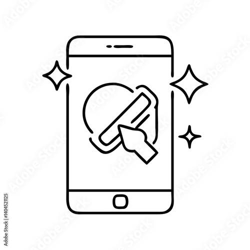 Cleaning Smartphone Screen Illustration Mobile Phone Cleaning Service