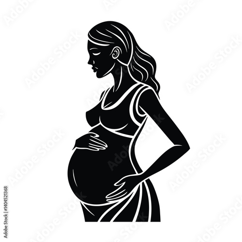 silhouette of pregnant woman