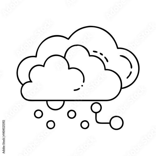 Cloud Computing Network Data Storage and Transfer Illustration