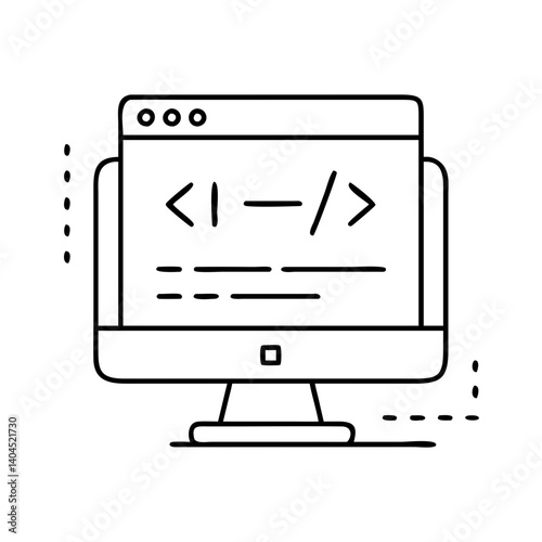 Computer screen displaying programming code illustration of software development web development coding interface computer programming design digital technology coding languages