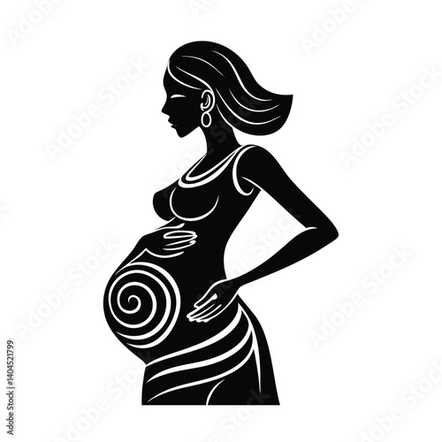pregnant woman silhouette