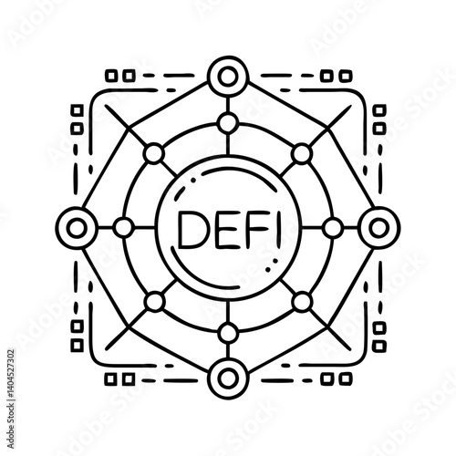 Decentralized Finance Network Interconnectivity and Ecosystem Illustration