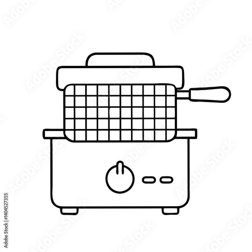 Deep Fryer with Removable Basket for Cooking French Fries Potatoes Onion Rings and Other Fried Foods