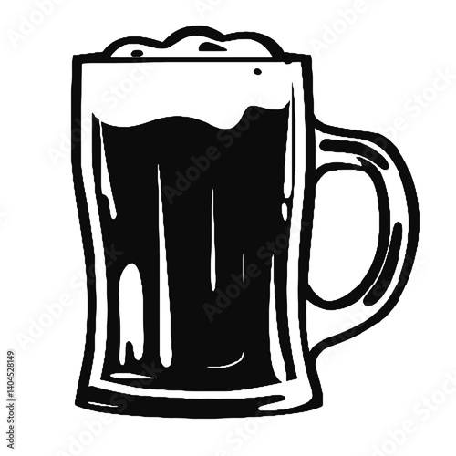 mug of beer with foam
