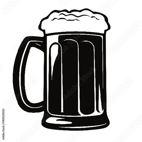 mug of beer with foam