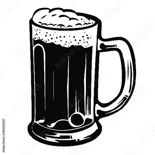 mug of beer with foam