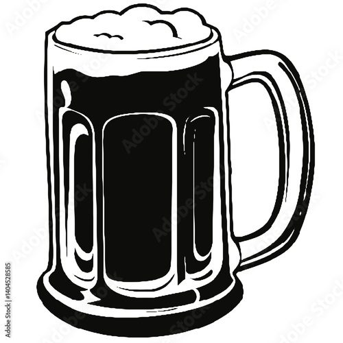 mug of beer with foam