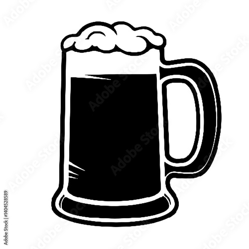 mug of beer with foam