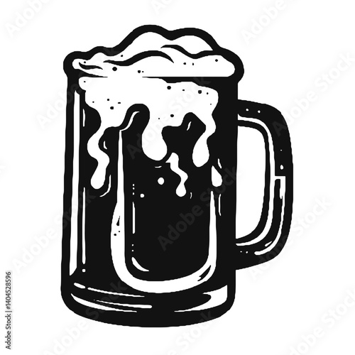 mug of beer with foam