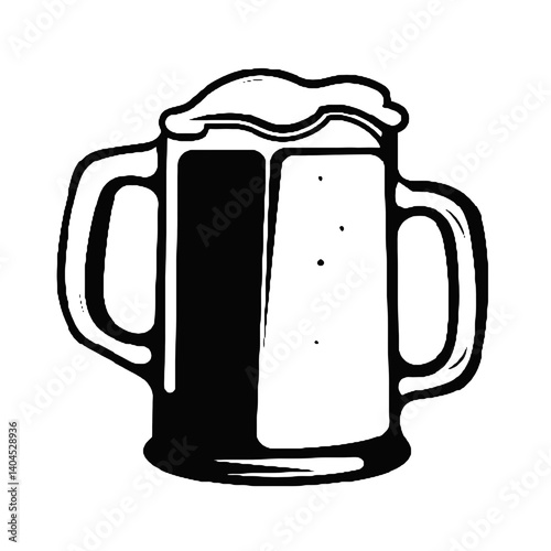 mug of beer with foam