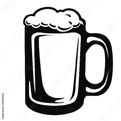 mug of beer with foam