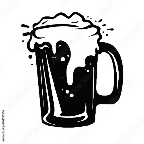 mug of beer with foam