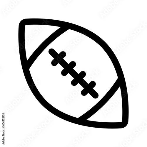 American Football logo vector icon. black color with transparent background