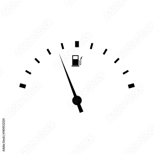 Fuel indicators gas meter. Gauge vector tank full icon on white backgrround.