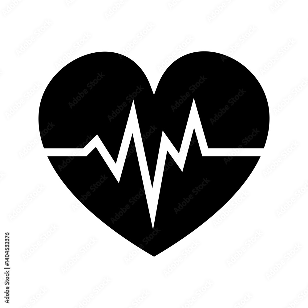 Flat Heart Rate Icon Symbol with Heart Shape Vector Illustration Isolated on Transparent Background. eps10 Flat Heart Rate Icon Symbol with Heart Shape Vector Illustration Isolated on Transparent Background. eps10