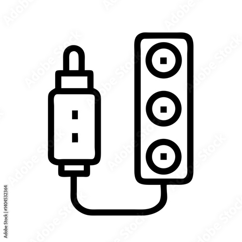 Power Strip with Cable Plug Icon Design