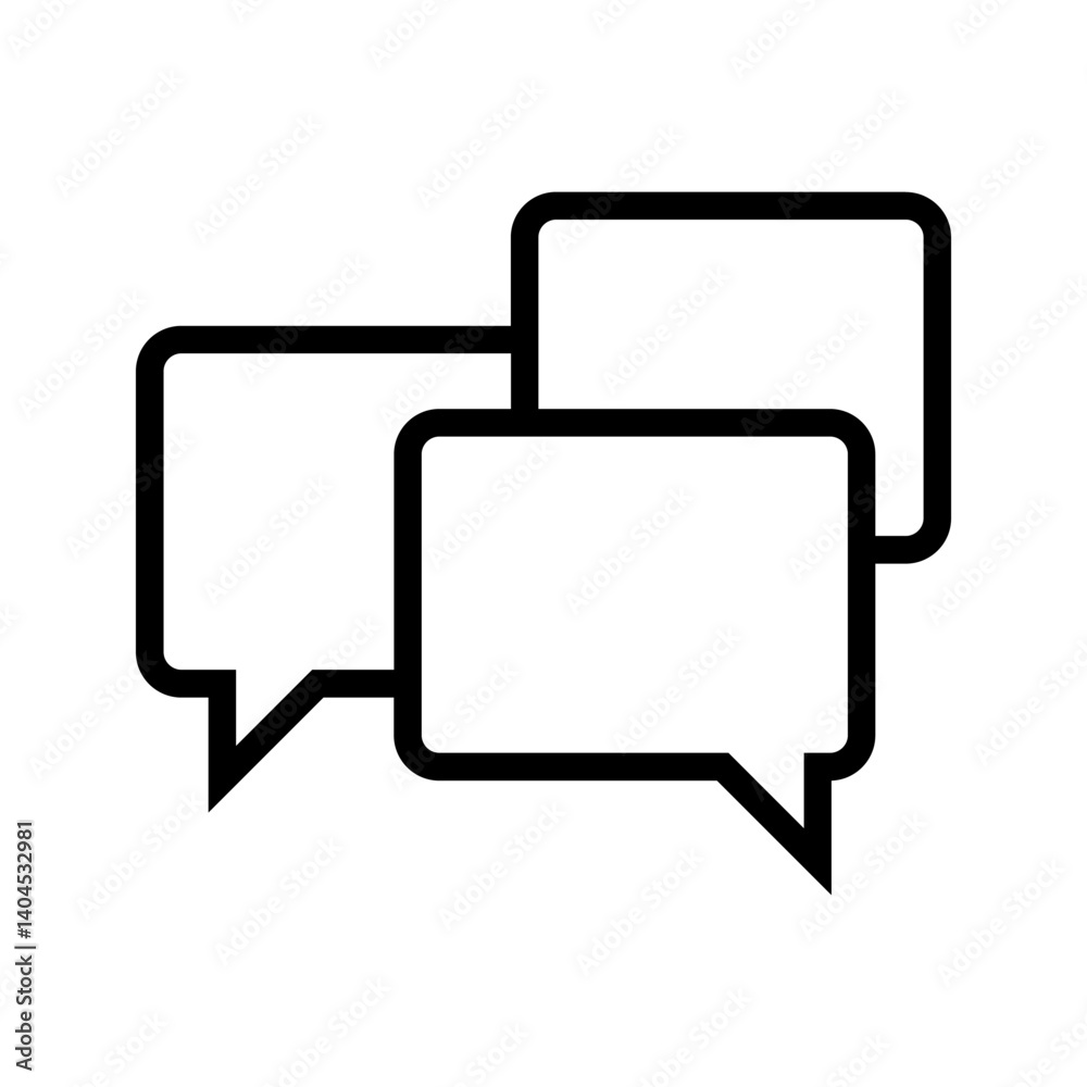 Message icon, chat icon. Collection of speech bubble icons, messages. Vector Message icon, chat icon. Collection of speech bubble icons, messages. Vector