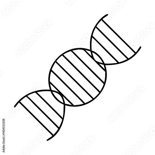 dna strand icon, dna strand line art - simple line art of dna strand, perfect for dna strand logos and icons