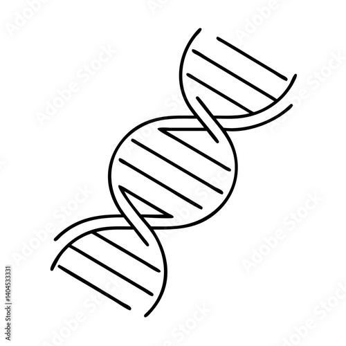 dna strand icon, dna strand line art - simple line art of dna strand, perfect for dna strand logos and icons