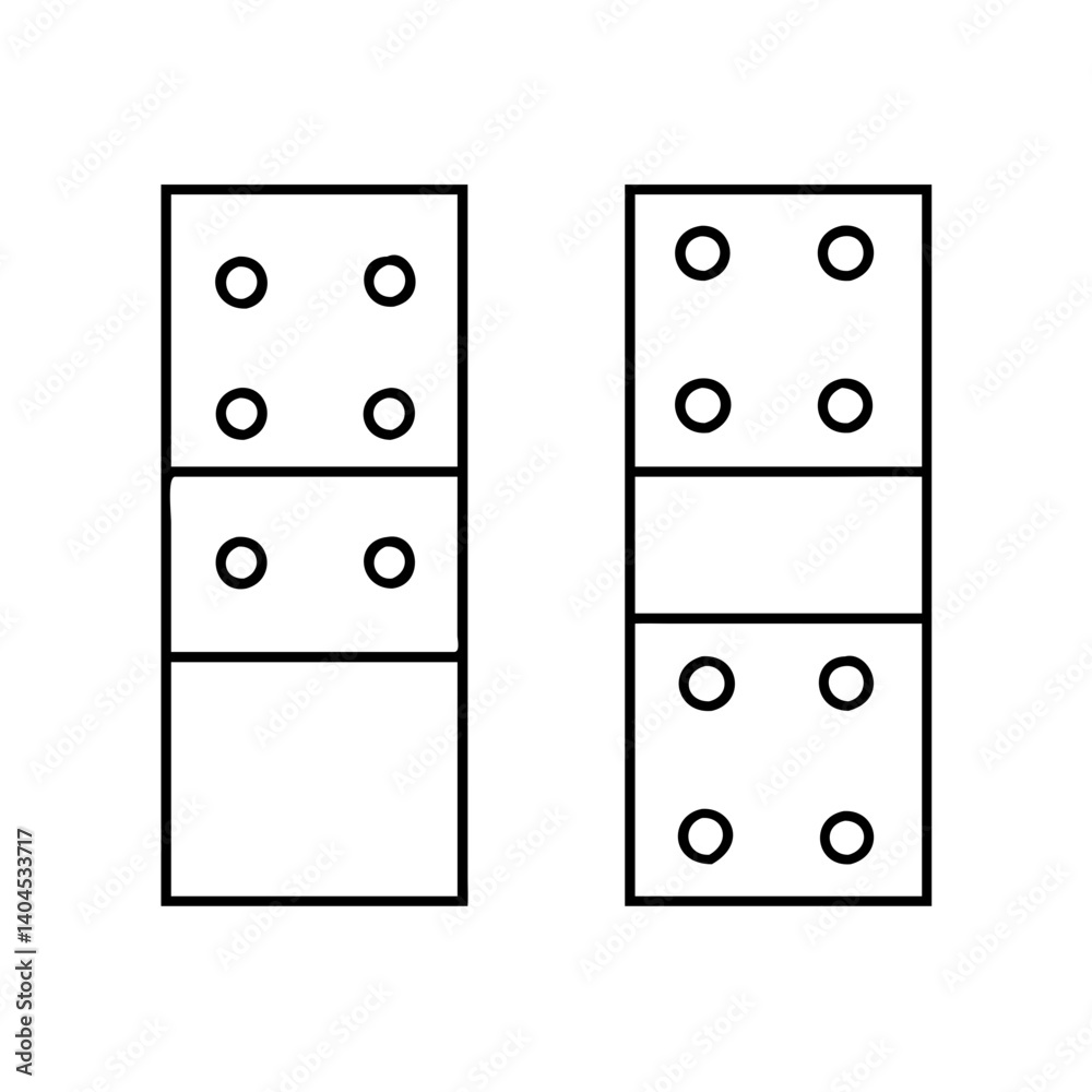 dominoes icon, dominoes line art - simple line art of dominoes, perfect for dominoes logos and icons dominoes icon, dominoes line art - simple line art of dominoes, perfect for dominoes logos and icons