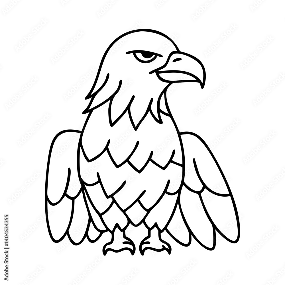 Obraz premium eagle icon, eagle line art - simple line art of eagle, perfect for eagle logos and icons