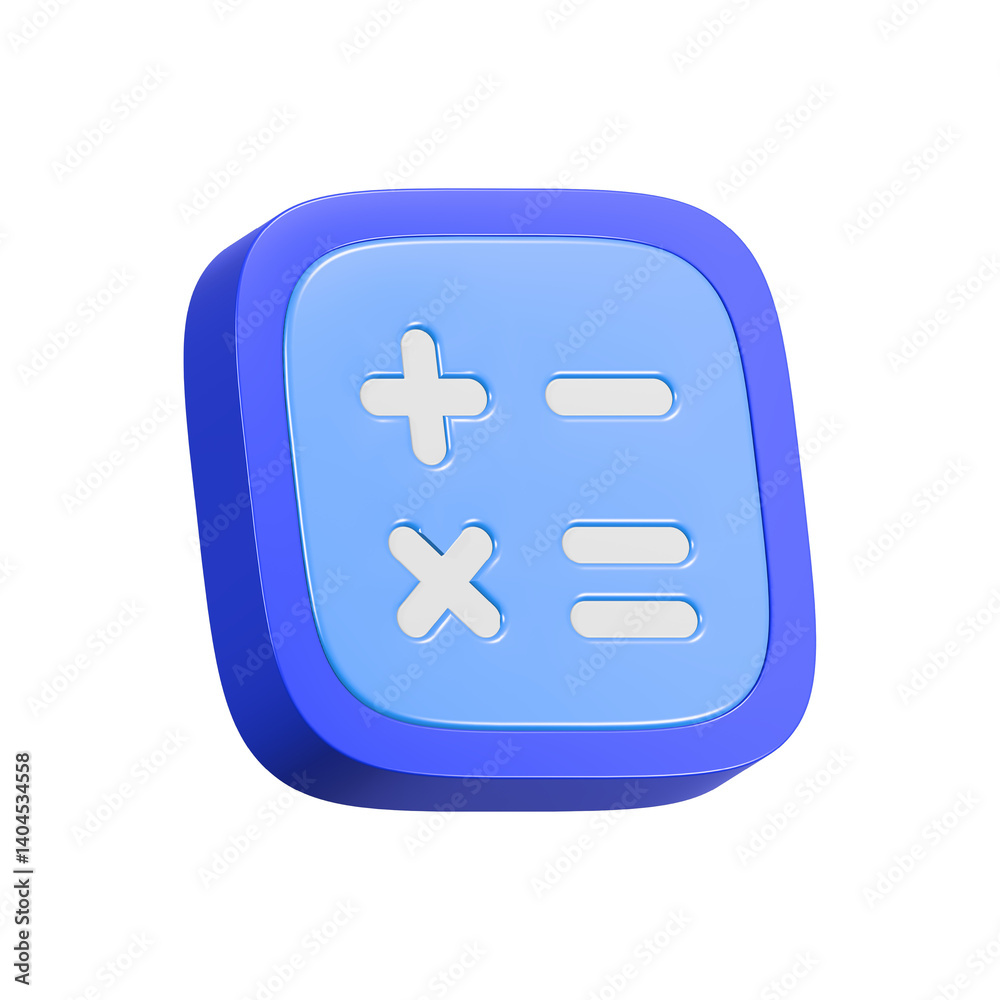 Fototapeta premium Calculator sign 3d graphic design realistic