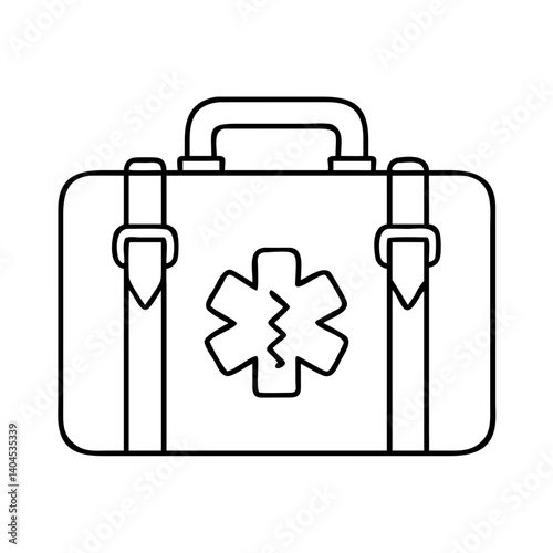 emt bag icon, emt bag line art - simple line art of emt bag, perfect for emt bag logos and icons