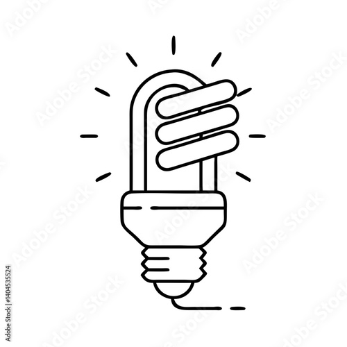 energy saving light bulb icon, energy saving light bulb line art - simple line art of energy saving light bulb, perfect for energy saving light bulb logos and icons