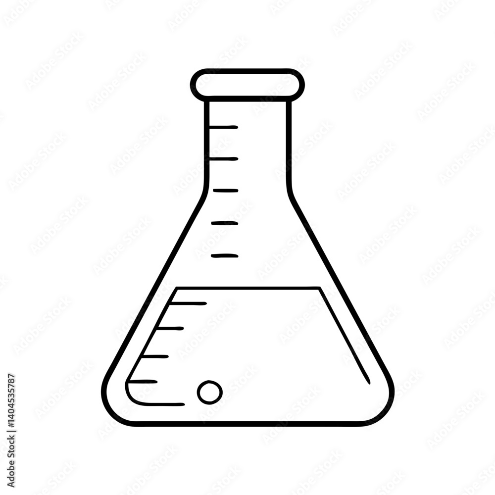erlenmeyer flask icon, erlenmeyer flask line art - simple line art of erlenmeyer flask, perfect for erlenmeyer flask logos and icons erlenmeyer flask icon, erlenmeyer flask line art - simple line art of erlenmeyer flask, perfect for erlenmeyer flask logos and icons