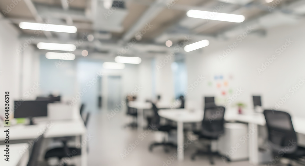 Fototapeta premium Blurred Office Space: Calm Productivity AI Generated