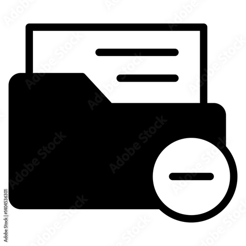 Delete Folder Solid Icon