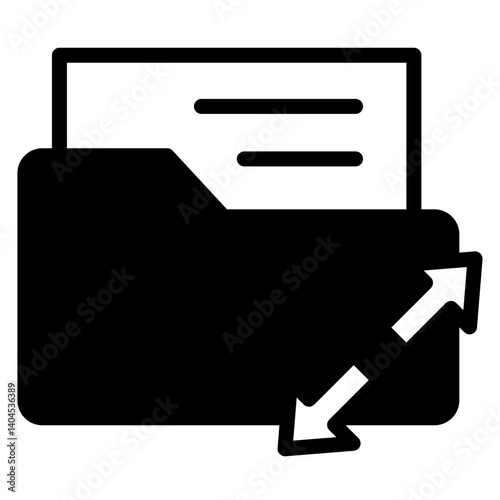Extract Folder Solid Icon