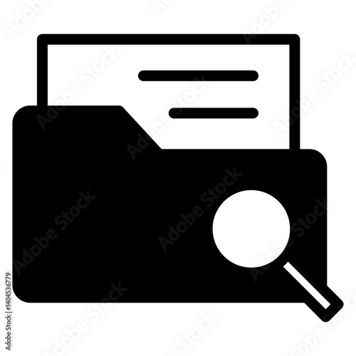 Search Folder Solid Icon