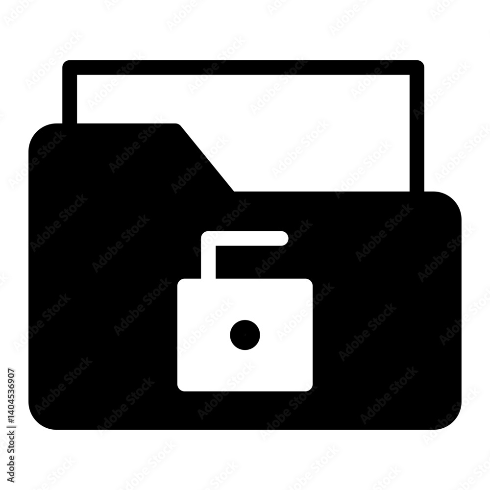 Unlock Folder Solid Icon Unlock Folder Solid Icon