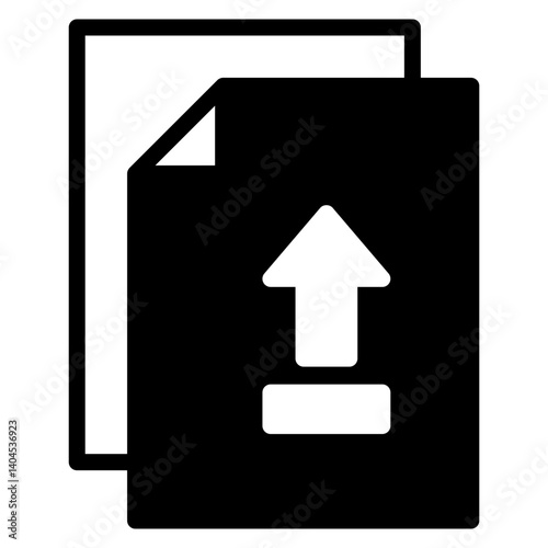 Upload Document Solid Icon