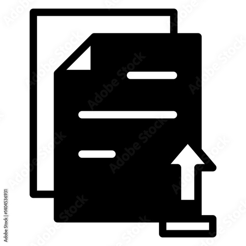 Upload Document Solid Icon