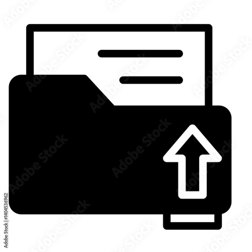 Upload Folder Solid Icon